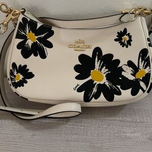 Coach White and Black Floral Women's Bag